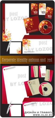 Corporate identity autumn and red
