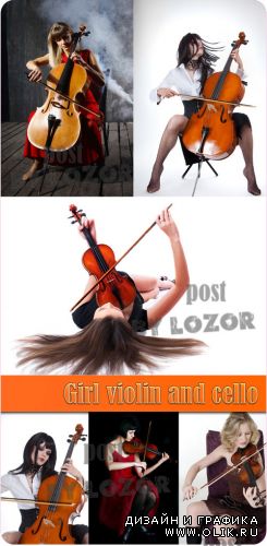 Girl violin and cello
