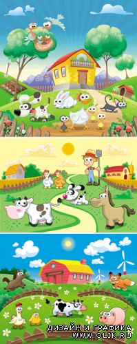 Cartoon Farm Vector