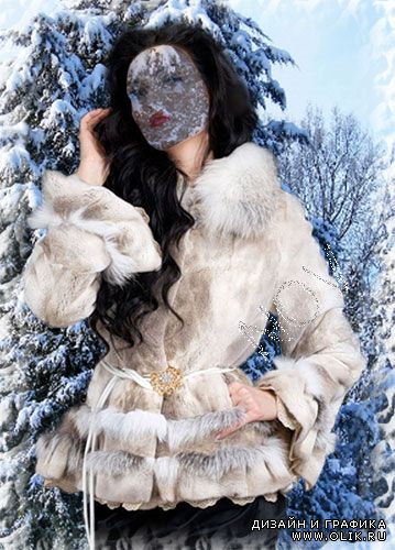 Шаблон для фотошоп -Зимний лес