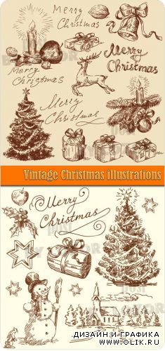 Vintage Christmas illustrations