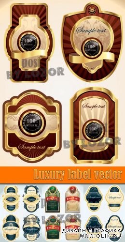 Luxury label vector