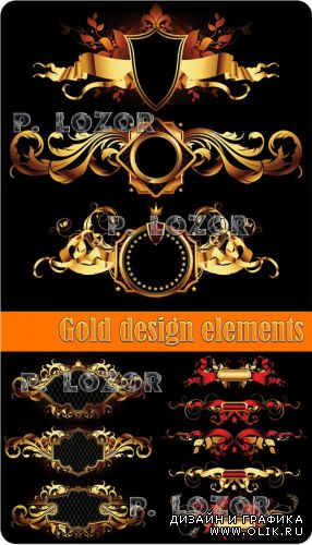 Gold design elements
