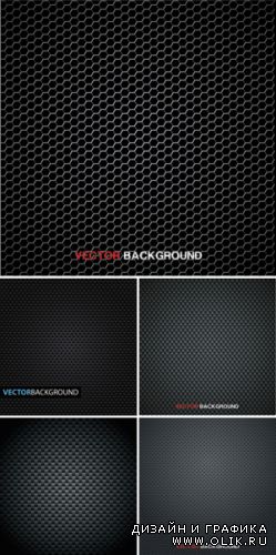 Black Grid Backgrounds Vector