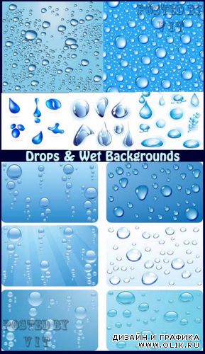 Drops and Wet Backgrounds 8