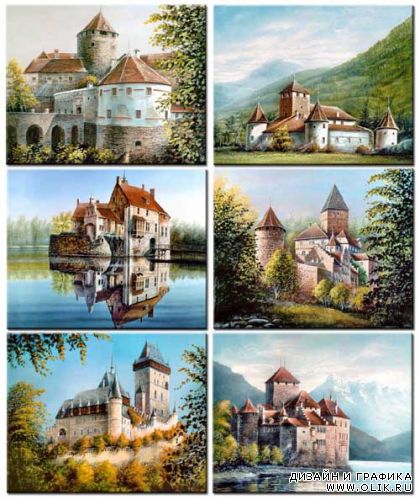 Картины со средневековыми замками