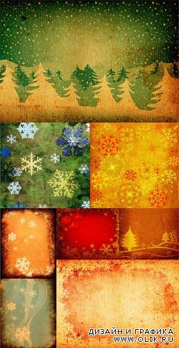 Vintage snowflakes backgrounds
