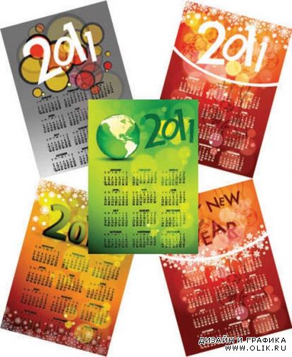 Colorful 2011 Vector Calendars 11