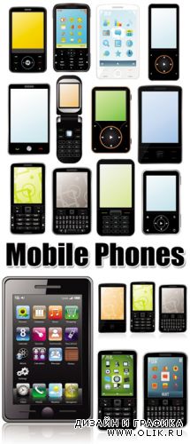 Modern Mobile Phones Vector