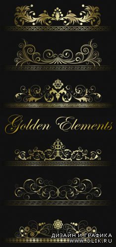 Golden Elements Vector
