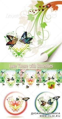 Love Theme with butterflies