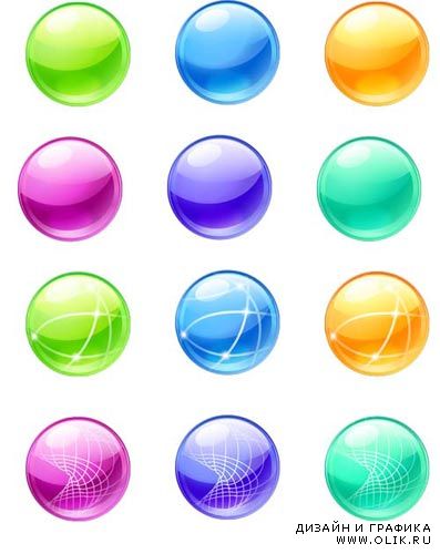 Цветные шарики у формате AI