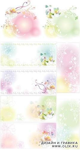Snow-white floral background