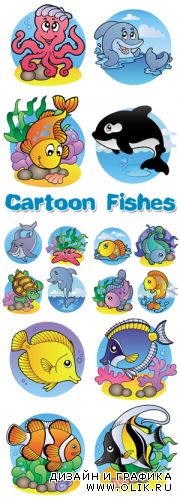 Cartoon Fishes Vector