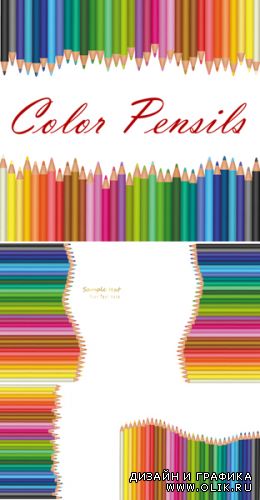 Color Pensils Backgrounds Vector