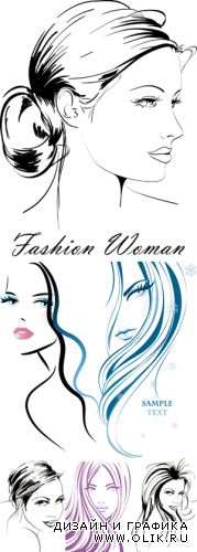 Hand Drawn Fashion Woman Vector