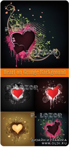 Heart on Grunge Background