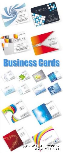 3D Business Cards Vector