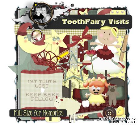Скрап - набор - Визиты зубной феи / Toothfairy visits