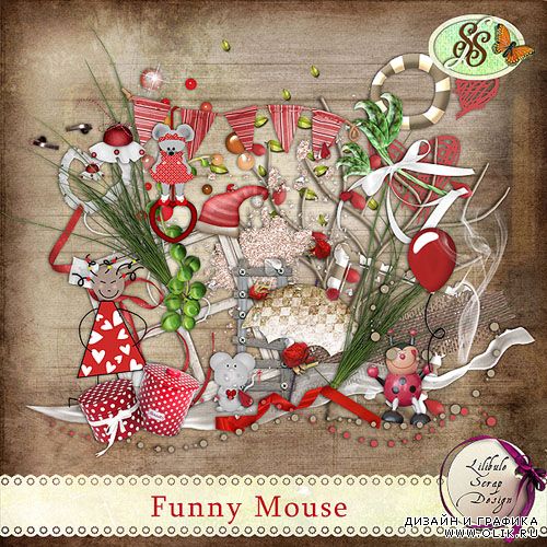 Детский скрап-набор "Очаровательная мышка" - "Funny Mouse""
