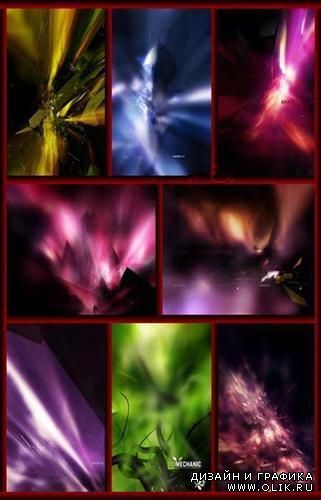 Glow crystals backgrounds