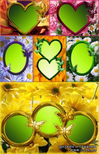Фотошоп рамки коллекции - Весенние цветы