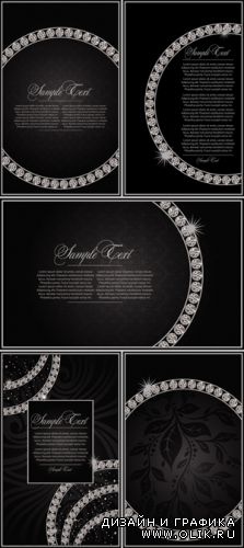 Black Backgrounds with Diamonds Vector