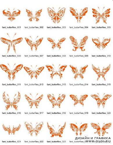 фантастические бабочки в векторе