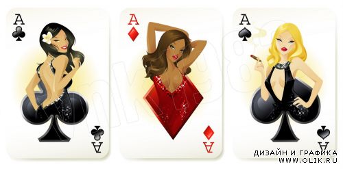 Beautiful female card | Игровые карты с девушками