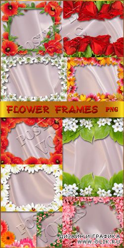 Flower frames.Рамки цветочные.