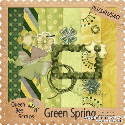 Скрап-набор - Зеленая весна