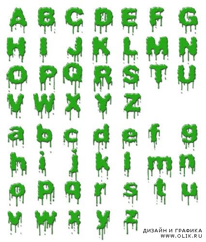 Зеленый алфавит для PHSP