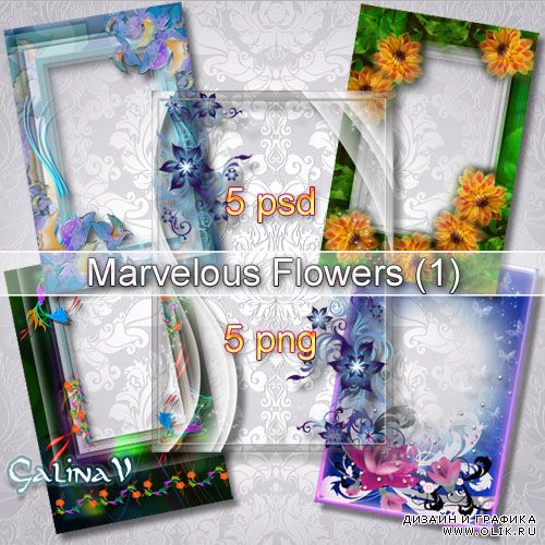 Набор рамок для фото - Дивные цветы (Part 1)