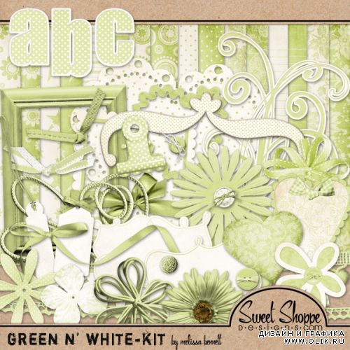Scraps - Green N White