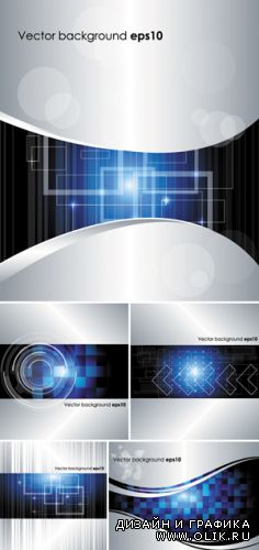 Abstract Techno Backgrounds Vector