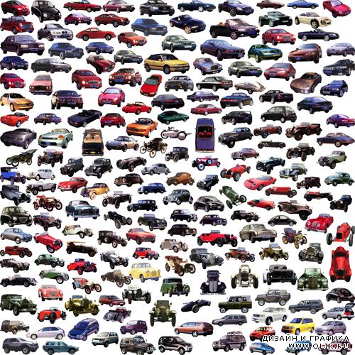Коллекция автомобилей в PSD  Car collection