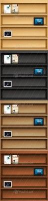 MediaLoot Realistic Wood Bookshelf