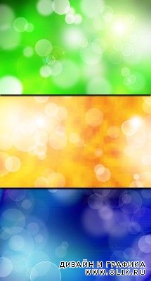 3 Colorful Bokeh background