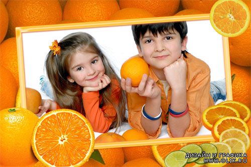Рамка для фото - Сочный апельсин 