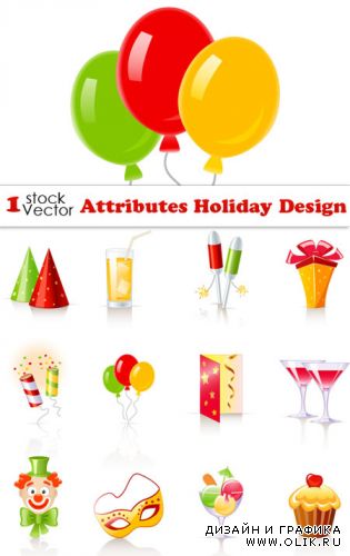 Attributes Holiday Design Vector