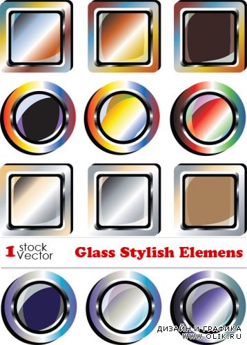Glass Stylish Elemens Vector