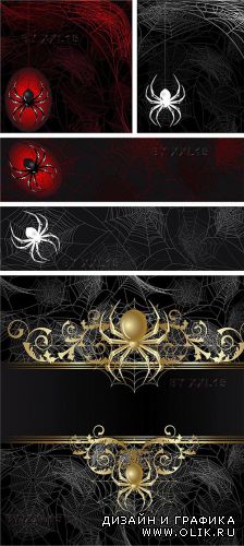 Backgrounds with spiders