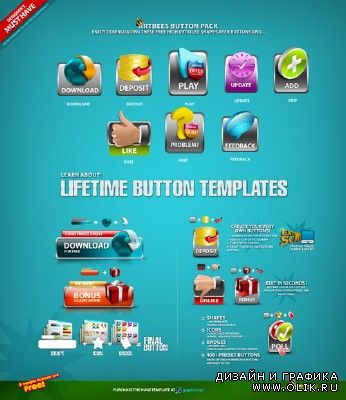 Lifetime button templates - Artbees