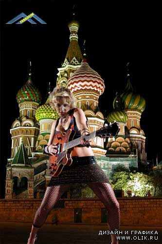Шаблон для фотомонтажа Московский рок-н-ролл