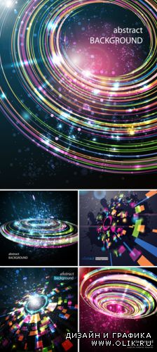 Abstract Perspective Circle Backgrounds