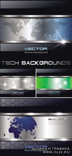 Modern Tech Backgrounds Vector