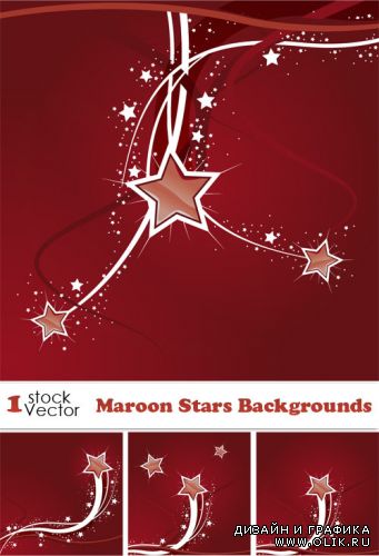 Maroon Stars Backgrounds Vector