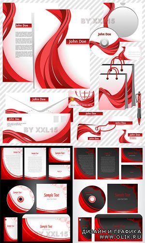 Red business templates