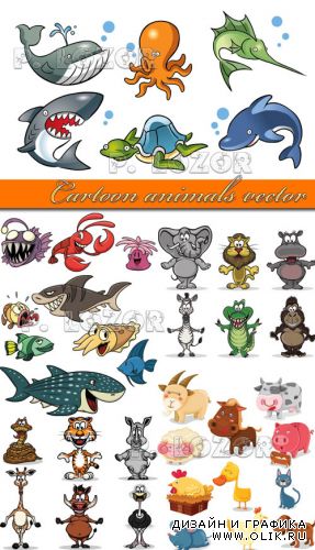 Cartoon animals vector