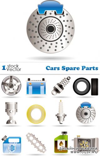 Cars Spare Parts Vector